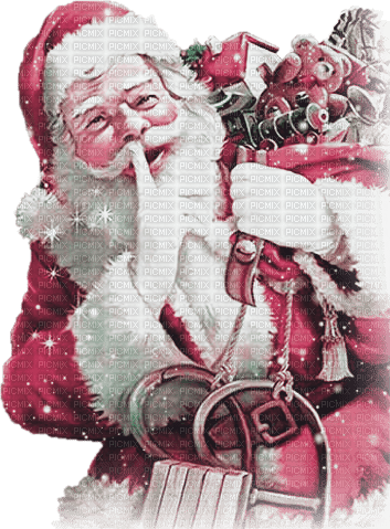 soave christmas vintage santa claus pink green - Free PNG