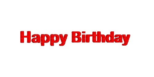Happy birthday text - GIF animado grátis