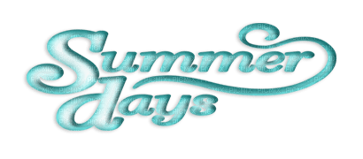 soave text summer days teal - darmowe png