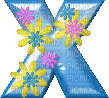 X floral - GIF animasi gratis