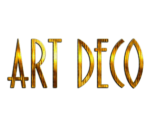 art deco text kikkapink gold - PNG gratuit