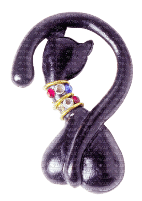 bijou chat noir - PNG gratuit