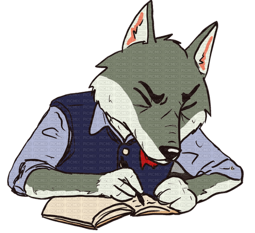 Dobie Writing in a Book - gratis png