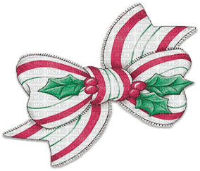 soave deco christmas vintage holly bow pink - zdarma png