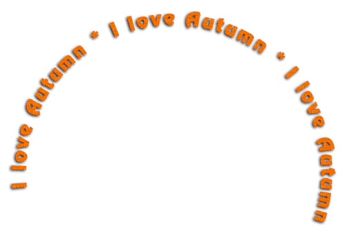 I Love Autumn.Text.Orange - фрее пнг