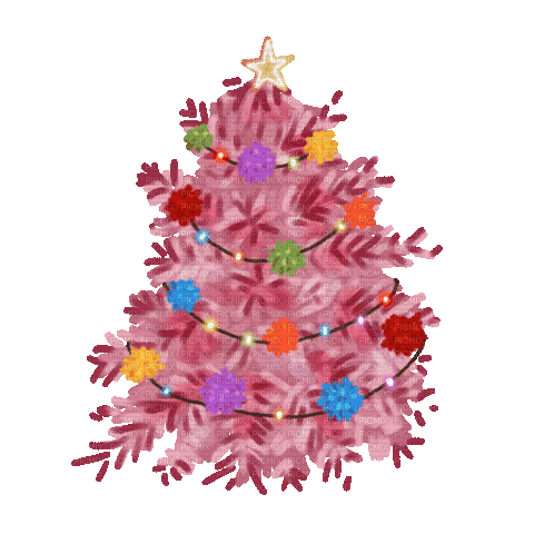 Christmas Tree Pink - Bezmaksas animēts GIF