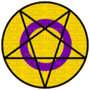 Intersex pride pentagram - 免费PNG