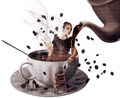 Woman Coffee  Cup - Bogusia - фрее пнг