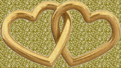 Gold Hearts Entwined gif - Gratis animerad GIF