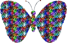 colorful butterfly - GIF animé gratuit