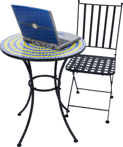 Table Chaise Patio Bleu:) - png gratis