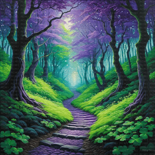 st patrick day background forest fantasy - δωρεάν png