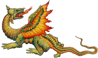dragon  or - GIF animé gratuit
