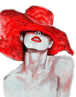 Y.A.M._Vintage Lady woman hat - darmowe png