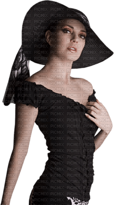 Kaz_Creations Woman Femme Black Hat - nemokama png