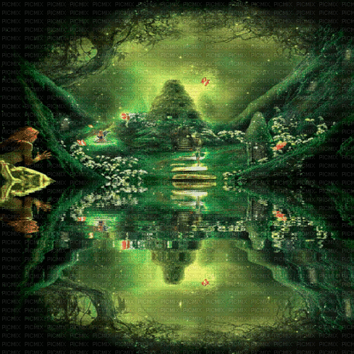 fantasy background by  nataliplus - Gratis geanimeerde GIF