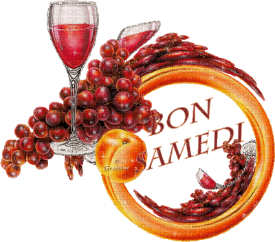 bon samedi raisin - Zdarma animovaný GIF