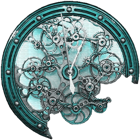 soave deco steampunk animated teal - 無料のアニメーション GIF