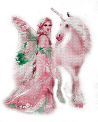 Y.A.M._Fantasy fairy unicorn - darmowe png