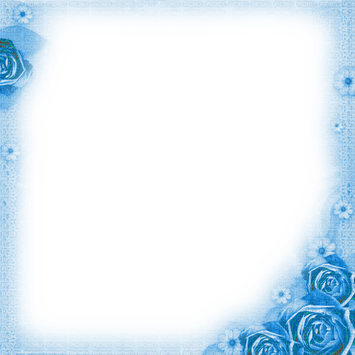 Blue Roses Frame - By KittyKatLuv65 - ücretsiz png