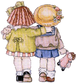 Little Girls Best Friends - Бесплатни анимирани ГИФ