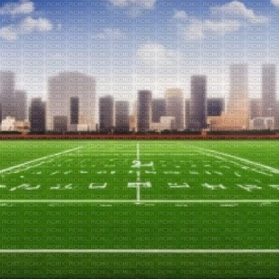 American Football Field with City - zdarma png
