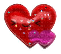 red smile heart sticker - 無料png