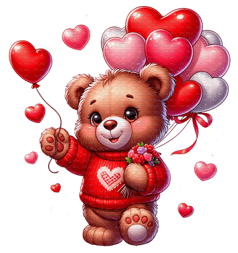 st. Valentine bear by nataliplus - ücretsiz png