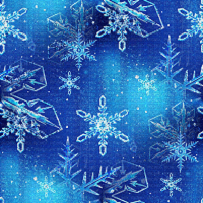 christmas animated snowflakes bg gif fond bleu hiver - GIF animé gratuit