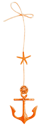 Hanging.Anchor.Orange - By KittyKatLuv65 - Free PNG