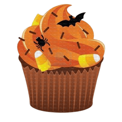 Halloween.Cupcake.orange.Victoriabea - zdarma png