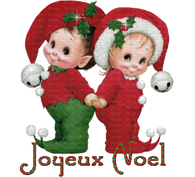 lutin joyeux Noël - Безплатен анимиран GIF
