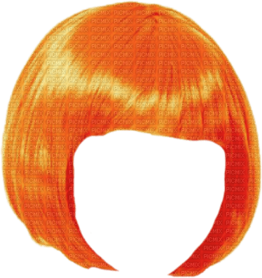 Wig, orange - png gratis
