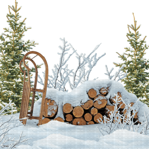 Winter landscape hiver paysage - png gratis