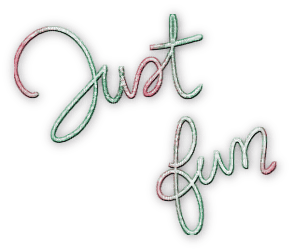 soave text just fun pink green - PNG gratuit