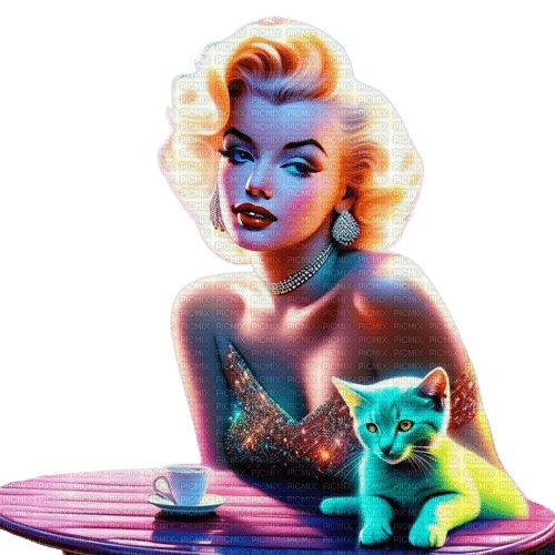 loly33 marilyn monroe chat - zdarma png