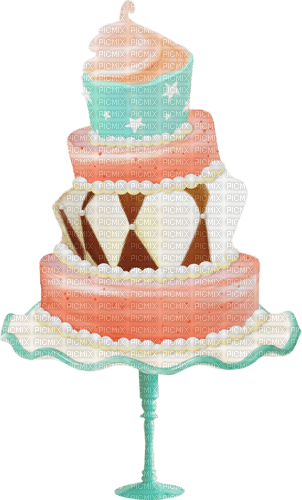 kikkapink deco scrap birthday cake - png gratis