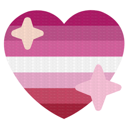 Pink femme lesbian heart emoji - kostenlos png