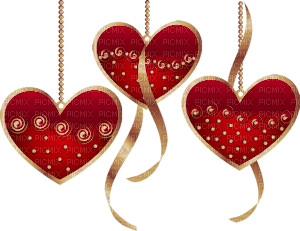 Kaz_Creations Deco Hearts Hanging Love - PNG gratuit