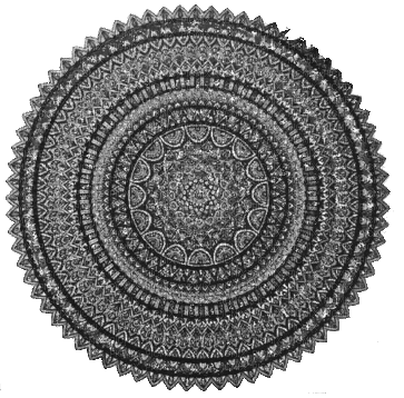 Mandala, glitter, black, grey gif - Бесплатный анимированный гифка