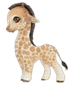 Cute Animated Giraffe - Free animated GIF