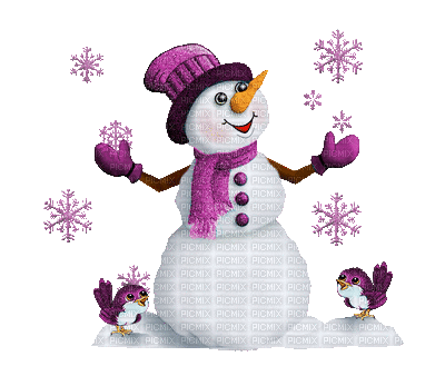 snowman winter hiver gif - Бесплатный анимированный гифка