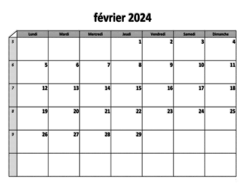 loly33 calendrier  février - PNG gratuit