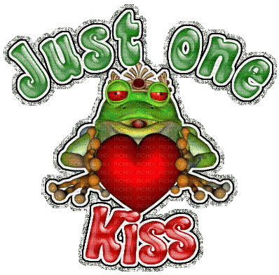 Frog Just 1 Kiss - Безплатен анимиран GIF