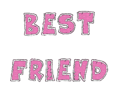 text best friend pink postcard deco tube gif anime animated animation fun,  text , best , friend , pink , postcard , deco , tube , gif , anime ,  animated , animation , fun - Free animated GIF - PicMix