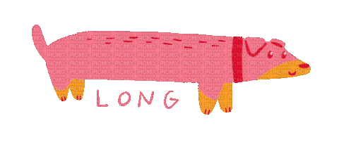 Happy Sausage Dog - GIF animado gratis