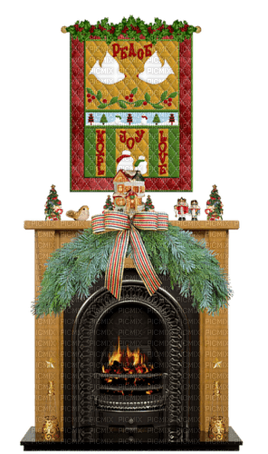 Fireplace Chimney Christmas - png grátis