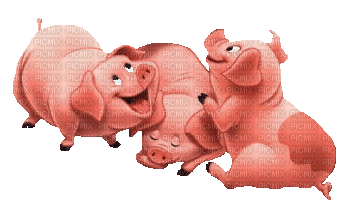 Kaz_Creations Cartoons Cartoon Three Little Pigs Animated - Darmowy animowany GIF