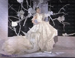 image encre la mariée animé texture mariage femme visage robe edited by me - GIF animé gratuit