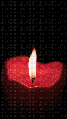 Red Candle And Flame - GIF animasi gratis